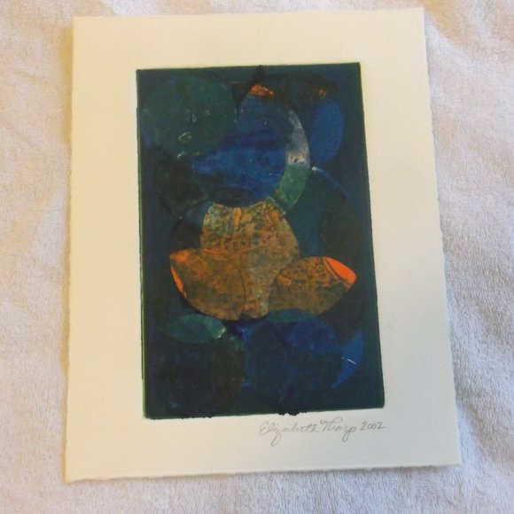 Abstract Fine Art Monoprint Handprinted Wall Art - Picture 1 of 5